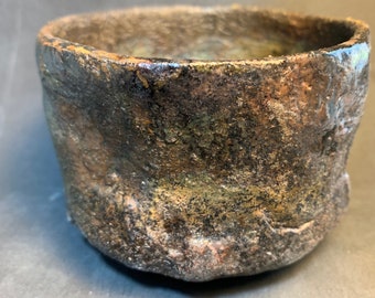 Chawan Raku metálico