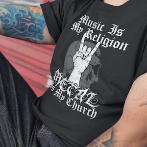 Heavy Metal Horns Shirt – Metalhead Tee, Rock Hand Gesture T-Shirt, Gift for Metal Fans, Unisex Rock Shirt