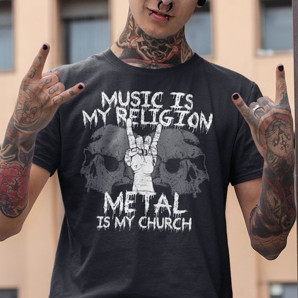 Camisa de heavy metal, camiseta de heavy metal, ropa de heavy metal, traje de heavy metal, regalo de heavy metal, camisa metalera, música heavy metal