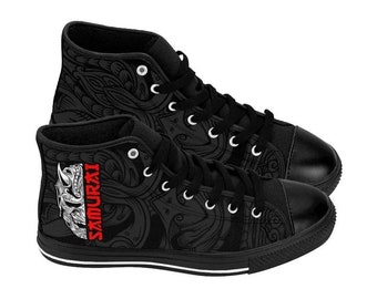 FOOOKL Sakura Samurai Canvas Shoes High Top Sport Black Sneakers Unisex Style FOOOKL Sakura Samurai Canvas Shoes High Top Sport Black Sneakers Unisex Style