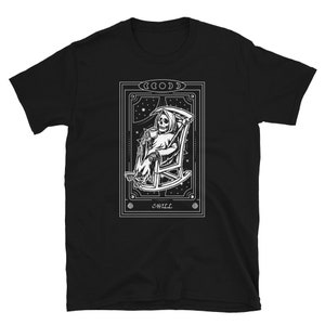 Camisa de tarot, esqueleto divertido, frío de esqueleto, regalo de amante de la calavera, carta de tarot, camiseta de esqueleto, camisa de calavera divertida, regalo de amante de esqueleto, camiseta de tarot