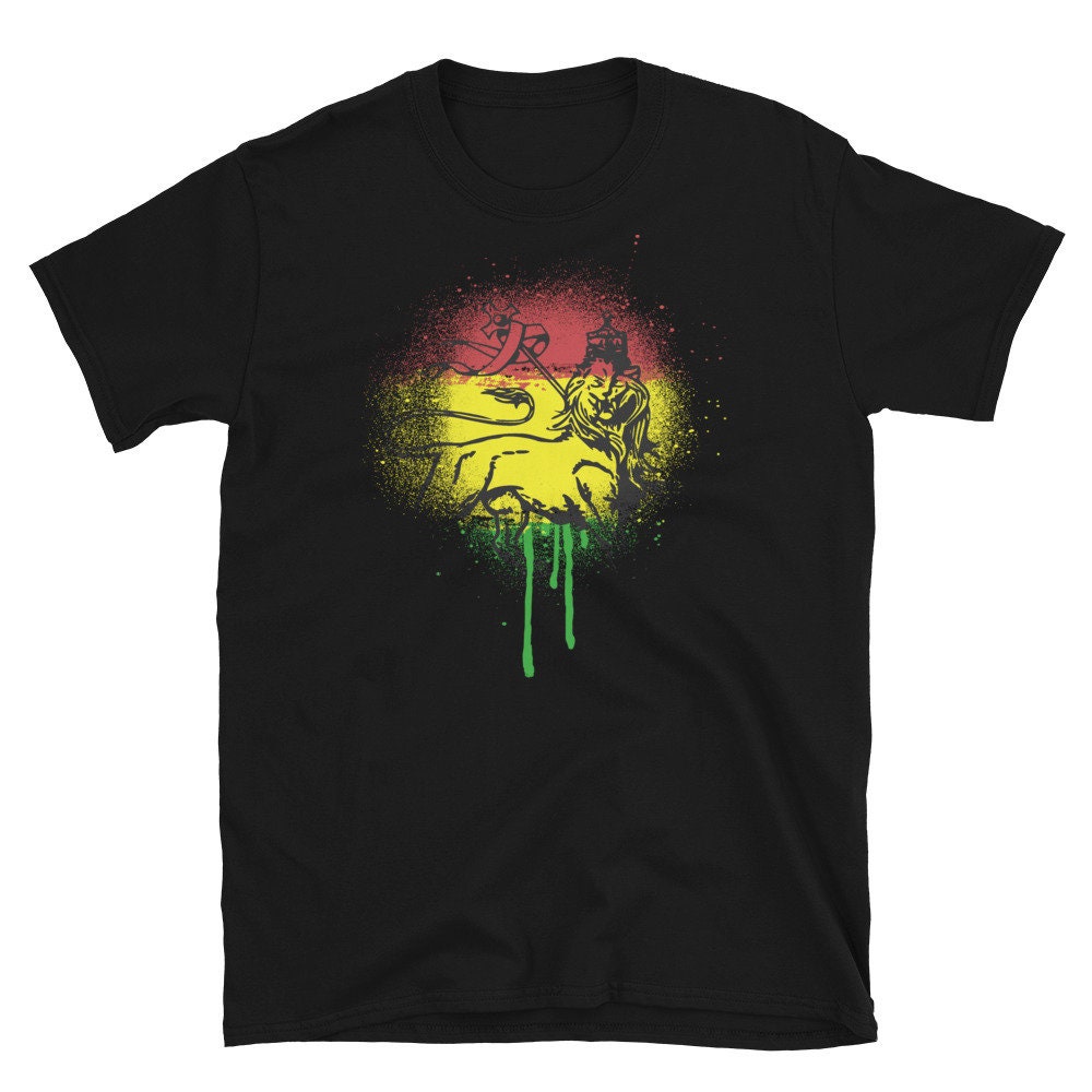 Reggae Lion, Rasta Shirt, Lion of Judah, Jah Bless, Rastafarian Clothing, Rasta Wear, Rasta Outfit, Rasta Lion, Reggae Shirt, Roots Reggae