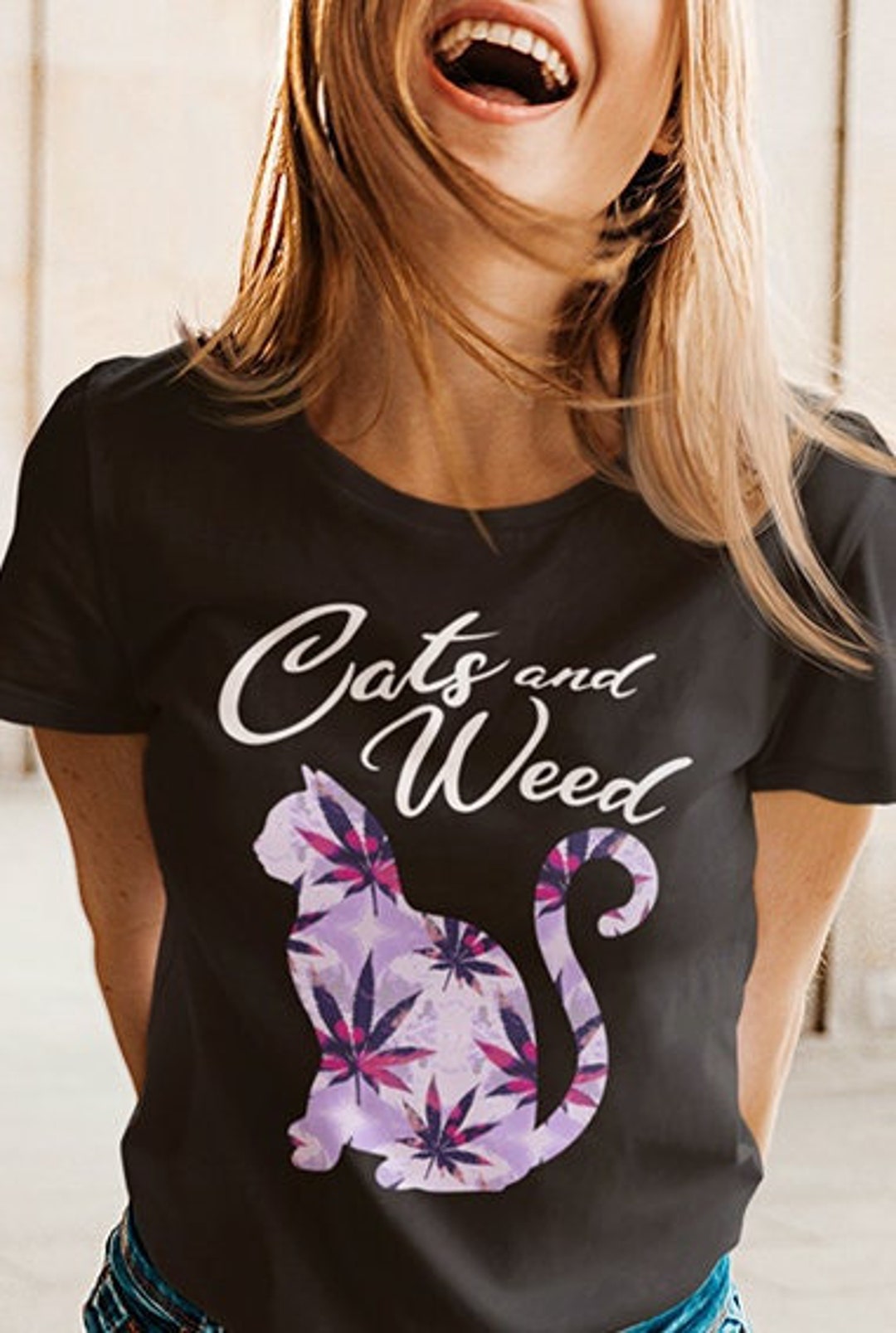 Cats and Weed Shirt Weed and Cats Cat Lover Shirt Cat Owner - Etsy