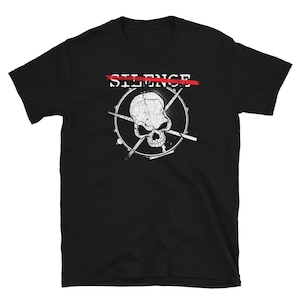 Heavy Metal Drummer Shirt - Drummer Skull T-Shirt, Metalhead Geschenk Tee, Rockmusik TShirt, Drummer Geschenk, Alternative Metal Kleidung