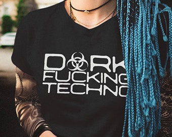 Techno Outfit, Berlin Techno, Detroit Techno, Techno Clothing, Acid Rave, Dark Techno Shirt, Biohazard Sign, EDM Clothes, Techno Music