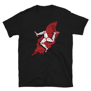 Isle Of Man Tt Race T-Shirt Red Map Triskelion Isle Of Man Tt Race T-Shirt Red Map Triskelion