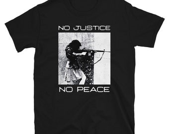 No Justice No Peace Shirt, Anti Cop Shirt, Anarchy Tshirt, Anarchist Shirt, Working Class Shirt, Class War Shirt, Punk Clothing, Punk Rock