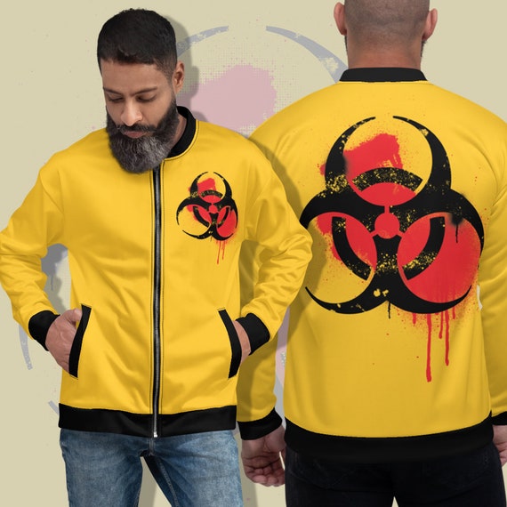 Biohazard Symbol Bomber Jacket Biohazard Sign Streetwear | Etsy