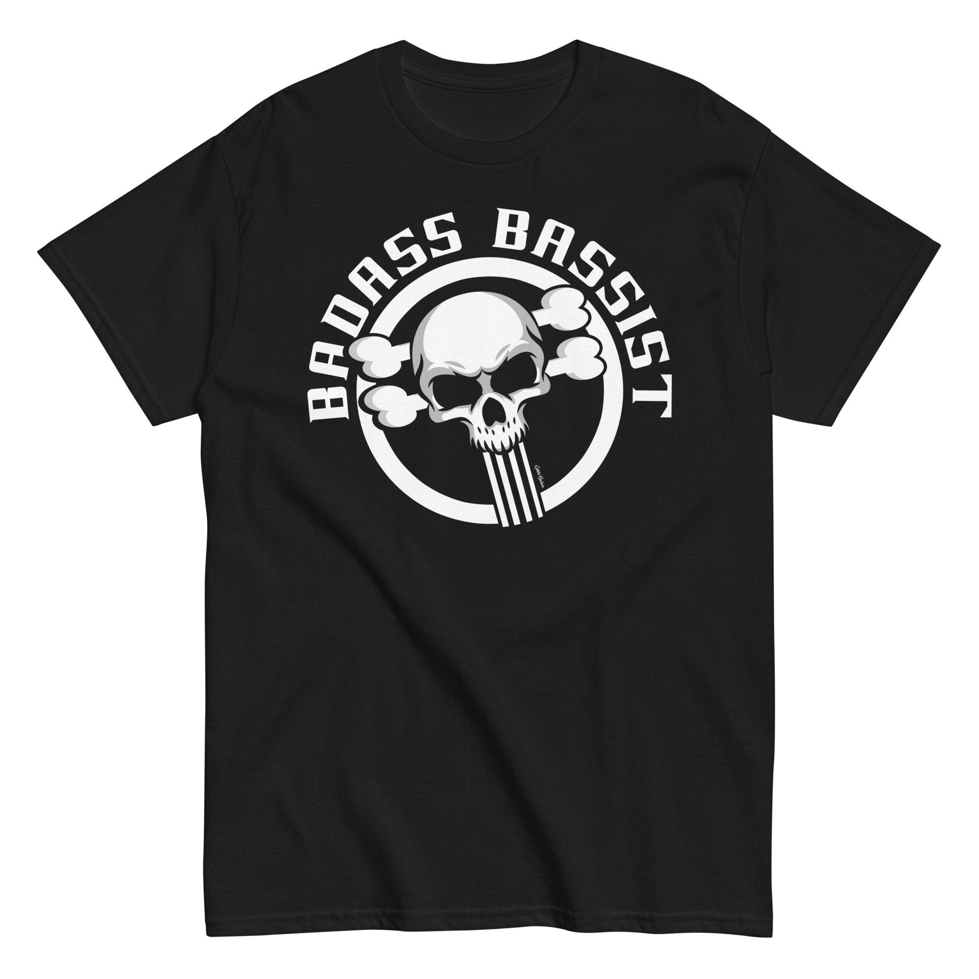 Badass Shirt, Bass Player Gift, Badass Skull, Bass Guitar, Bass Player Shirt, Bassist Tshirt, Bassist Boyfriend, Bassist Husband, Bass Tee