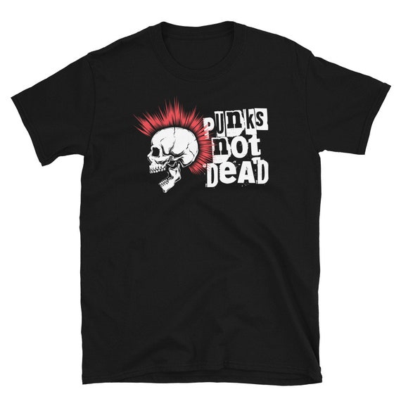 Punk Rock Skull T-Shirt Punks Not Dead Mohawk Style Tee Gift Punk Rock Skull T-Shirt Punks Not Dead Mohawk Style Tee Gift