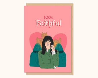 The Traitors Funny Valentines Card , Claudia Winkleman meme, 100% Faithful traitor Anniversary card, Valentine’s Day card, mum dad love rude