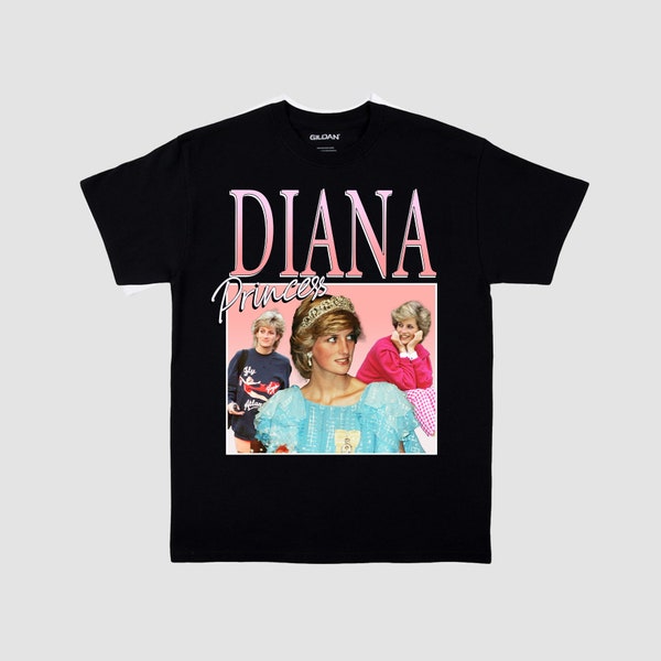 Diana Princess of Wales T-Shirt Homage vintage 90s style royals queen harry & megan tee birthday gift xmas mothers day retro