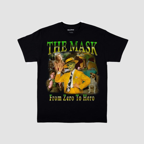 The Mask Vintage 90s tshirt bootleg tee movie flim jim carrey homage funny xmas grinch Halloween