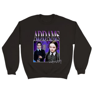 Halloween Wednesday addams jumper addams family Sweatshirt vintage 90s sweater bootleg homage goth sweatshirt