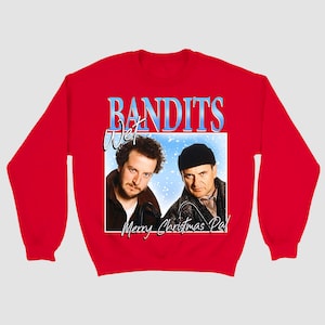 Home Alone Christmas Jumper xmas funny sweater wet bandits christmas jumper day meme Unisex Sweatshirt family retro homage