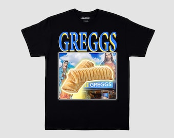 Greggs worst roll tshirt tee grappige meme T-shirt vintage vaders dag xmas verjaardag kerstkostuum