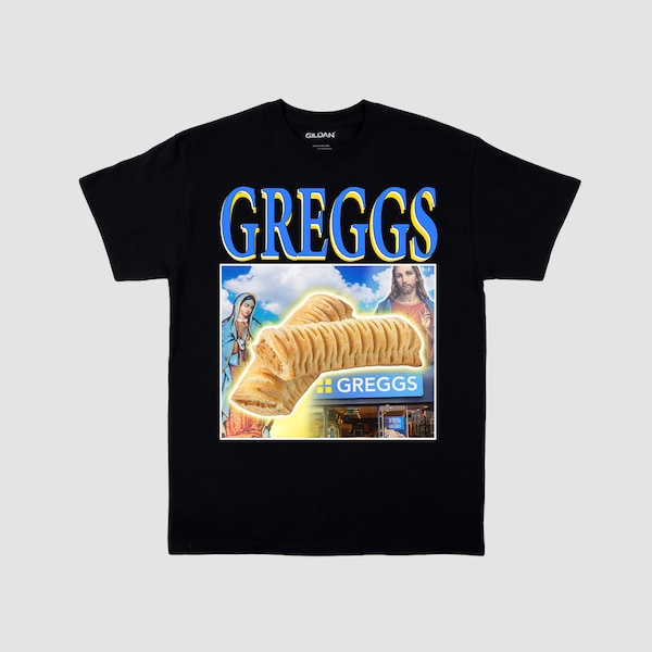 Greggs sausage roll tshirt tee funny meme T-shirt vintage fathers day xmas birthday christmas fancy dress