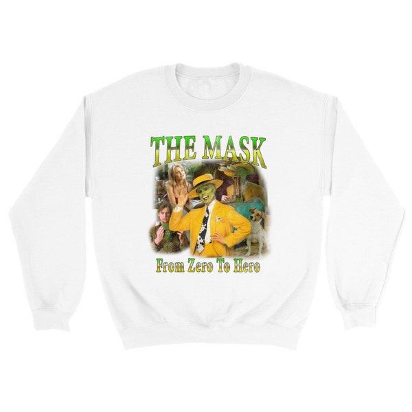 The Mask retro vintage 90s Unisex Sweatshirt jim carry the grinch funny xmas jumper