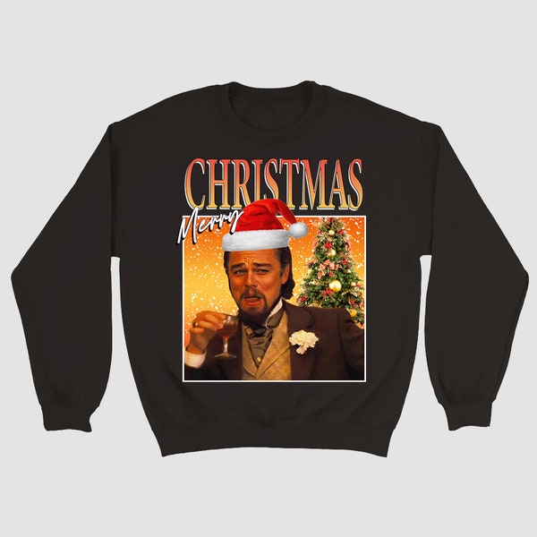 Leonardo Dicaprio Meme Christmas jumper Xmas sweatshirt Funny sweater leo funny present