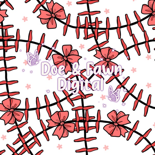 Softball Seamless Pattern Png Etsy
