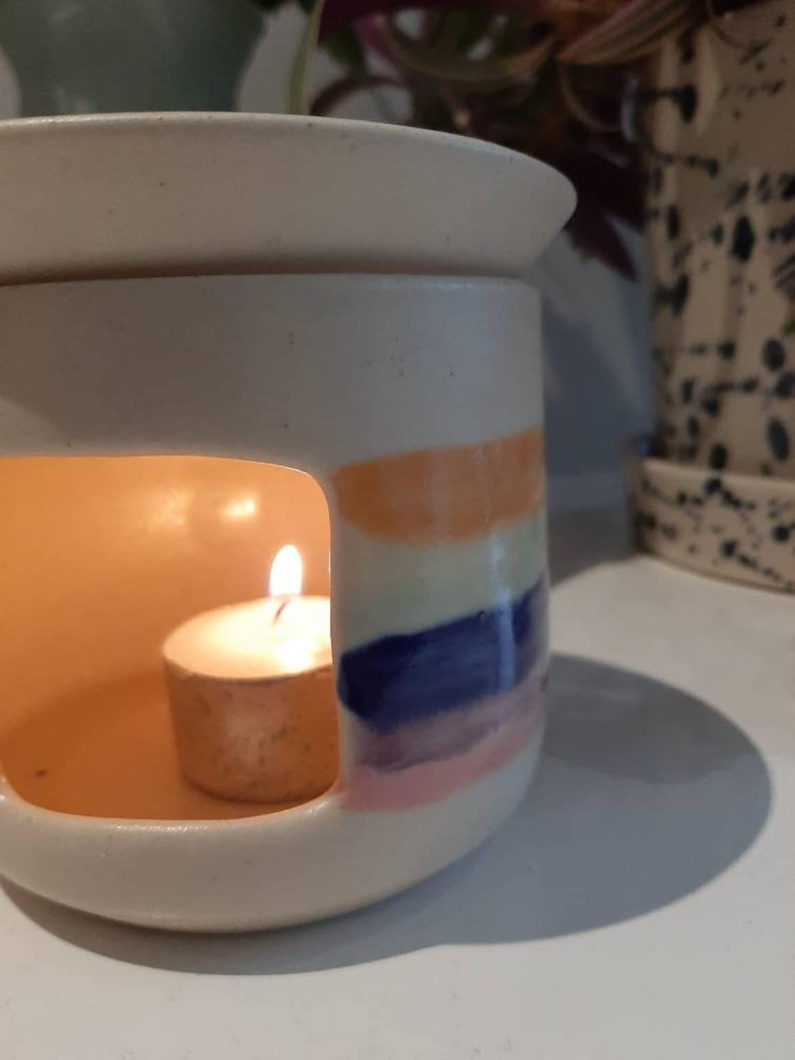 Wax burner decorative wax and oil burner burners wax melt Etsy