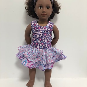 Dress and Headband Handmade Set for 18&quot;/45cm Doll in 3 Colour Options