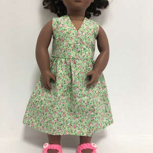 Hand Made Three Piece Green & Pink Dress Set for 18&quot;/45cm Doll
