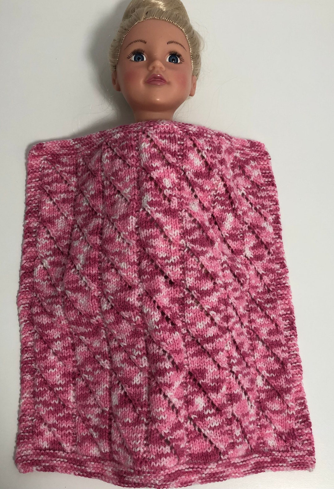 Hand Knitted Doll Blanket Etsy
