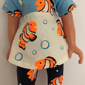 Bright Multi-Coloured Handmade Three Piece Doll Outfit for 18&quot;/45cm Doll