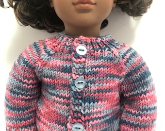 Handknitted Jumper or Cardigan for 16"/43cm - 18"/45cm Doll