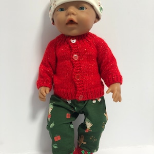 Four Piece Festive Themed Handmade Outfit for 16&quot;/43cm Baby Doll