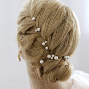 Lusofie 36Pcs Pearl Hair Pins Bridal Hair Pearls Wedding Preals for Hair  Pearl Bobby Pins Pearl Wedding Hair Pins for Women Girl(6 Sizes)