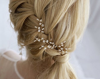 Wedding Hair Pins Set of 3, Pearl Branch Hair Pins, Bridal Pearl Hair Pins, Pearl Twigs in hair, Twigs Hair Piece