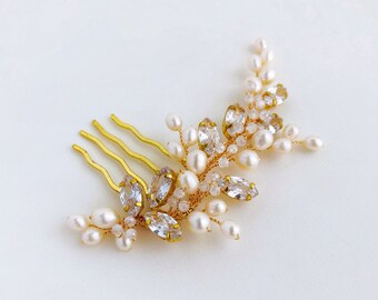 Freshwater pearl comb, Bridal hair comb, Bridal hair piece, Pearl hair pins, Wedding pearl headpiece, Wedding hair comb, Bridal hair pins