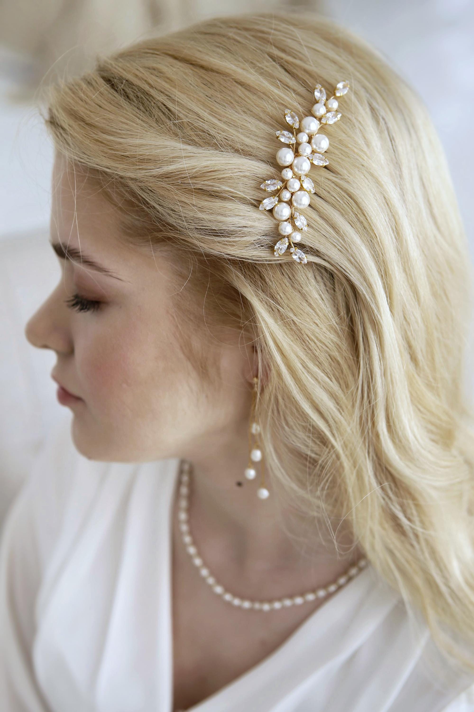 Pettne Sposa N Ceramca Fnssma Modellata A Mano Con Perle - Etsy - Foto 3