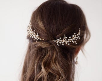 2 Fermagli per capelli con perle, forcine per capelli da sposa, gioielli con perle per matrimonio, copricapo da sposa