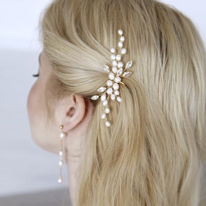 Freshwater Pearl Bridal Hair Comb: Wedding Hair Piece (4&quot;x 1.2&quot;)