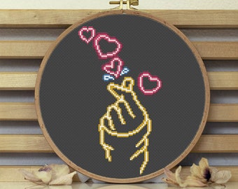 Neon Cross Stitch Etsy