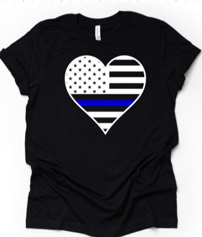 Unisex shirt Back the blue LEO Wife Back the badge Plus sizes available Thin blue line Heart the blue