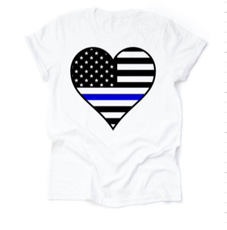 Unisex shirt Back the blue LEO Wife Back the badge Plus sizes available Thin blue line Heart the blue