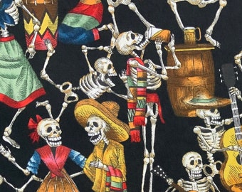 Alexander Henry Fiesta Day of the dead fabric 100% cotton novelty Dia de Los Muertos