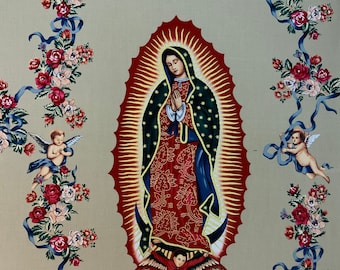 Virgin of Guadalupe Cotton fabric by Alexander Henry Saints Religious