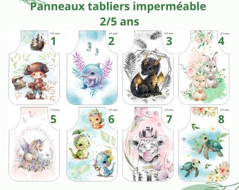 Panneau pour tablier imperméable 2/5 ans