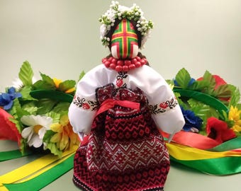 Ręcznie robiona ukraińska lalka Motanka Panna Młoda – słowiański talizman, prezent sztuki ludowej