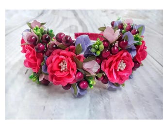 Handmade Floral Crown: Ukrainian Wedding Hair Accessory