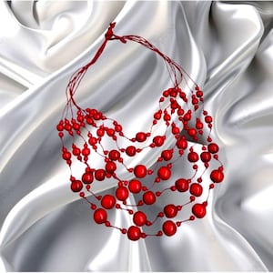 Ukrainian handmade necklace made of natural wood. There are different colors. Ecological jewelry for women + a gift from Ukraine