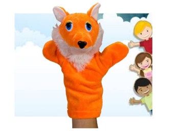 Fox glove doll for home theater. Ukraine. Interactive soft hand toy + gift from Ukraine