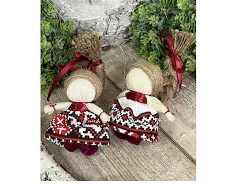 Slavic Motanka Doll, Ukrainian Handmade Amulet, Maiden Happiness