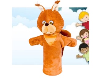 Squirrel glove doll for home theater. Ukraine. Interactive soft hand toy + gift from Ukraine