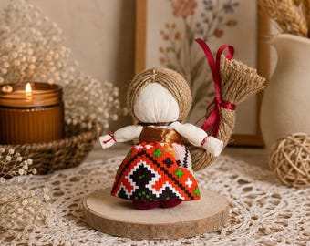 Ukrainian Motanka Doll – Handmade Slavic Folk Amulet, Traditional Textile Doll, Ethnic Home Decor, Ukrainian Gift